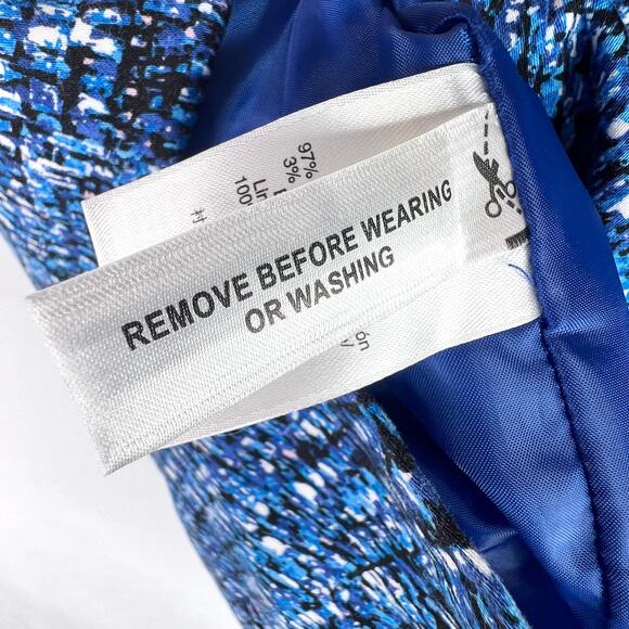 DKNY Blue Patterned Pencil Skirt 12 - Picture 7 of 10